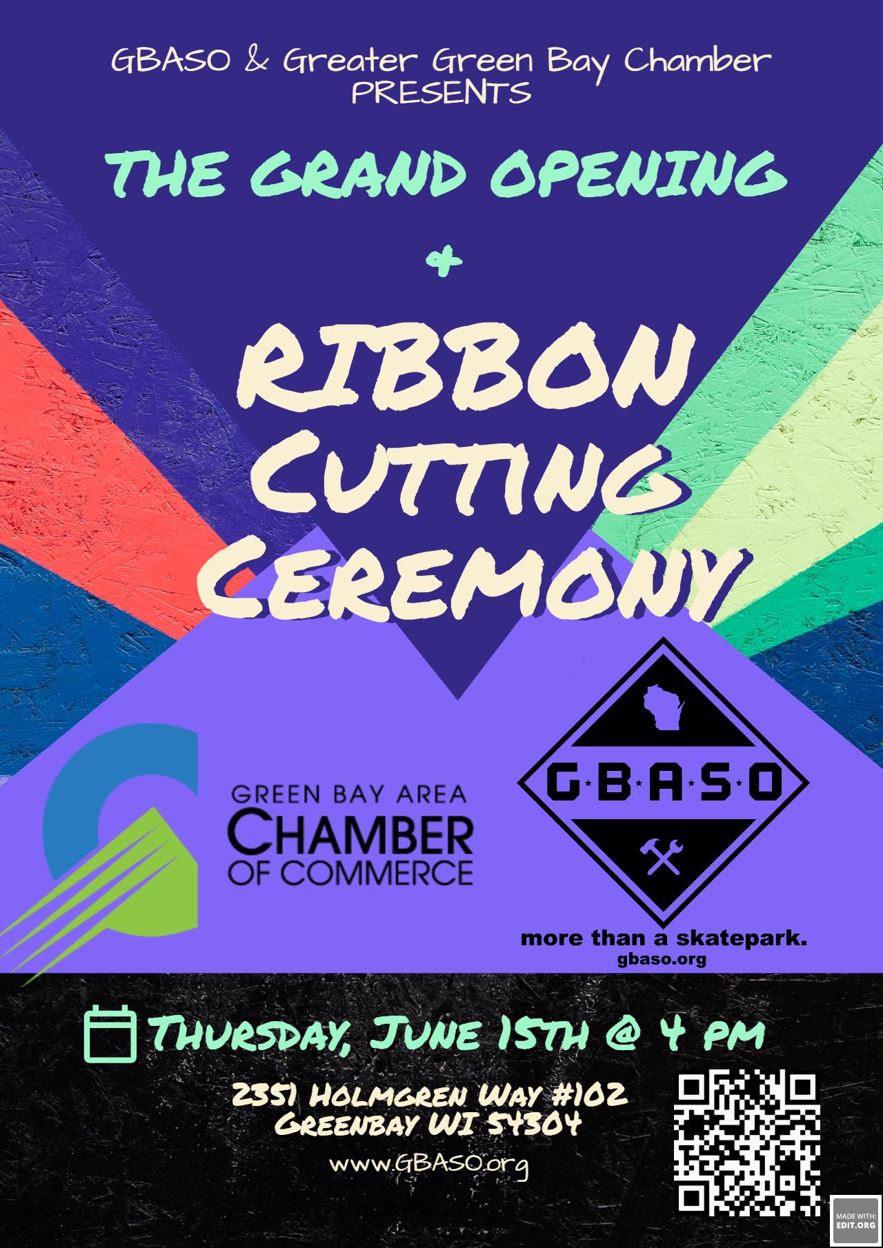 Green Ceremonial Grand Opening Ribbon