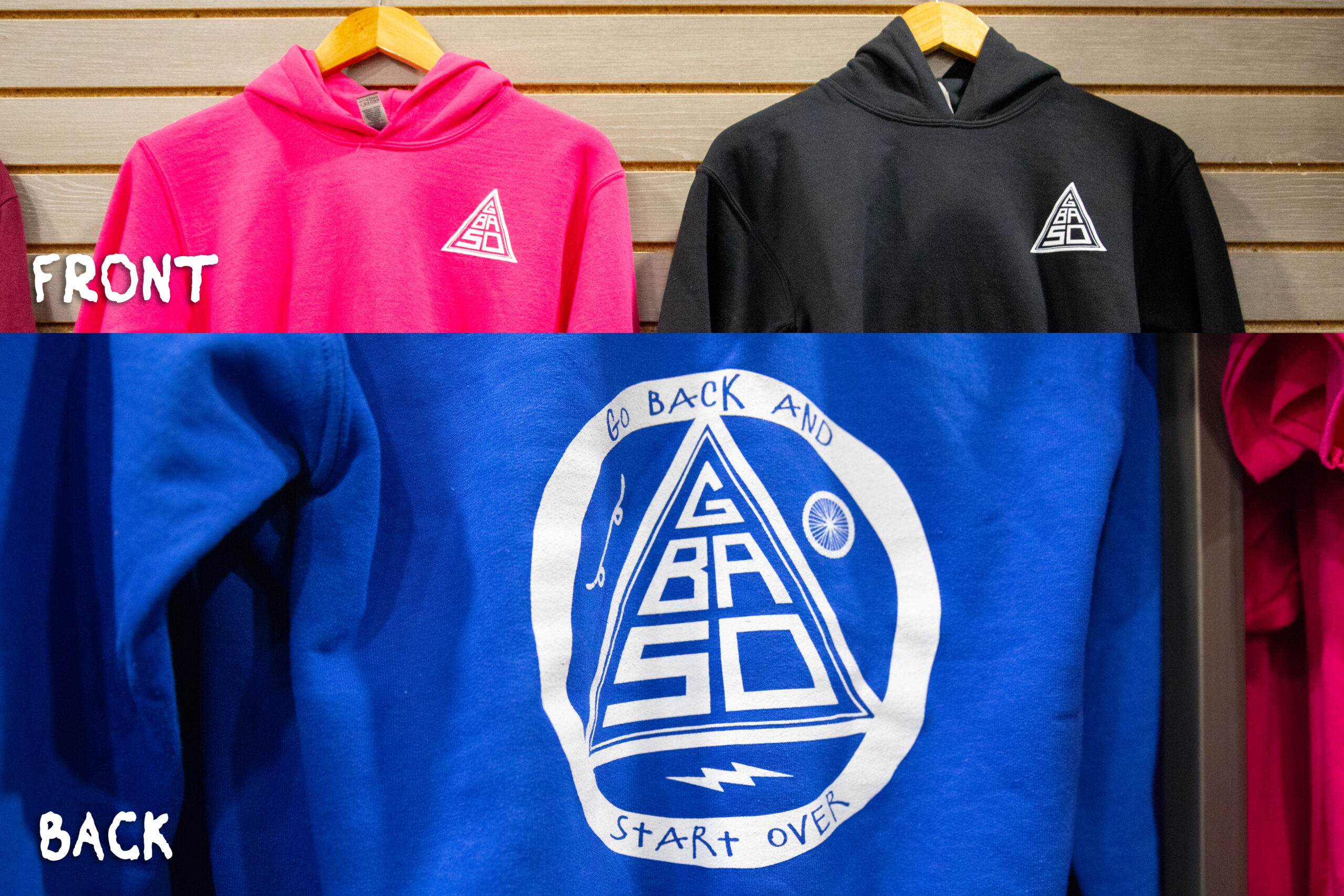 GBASO hoodie with triangle logo