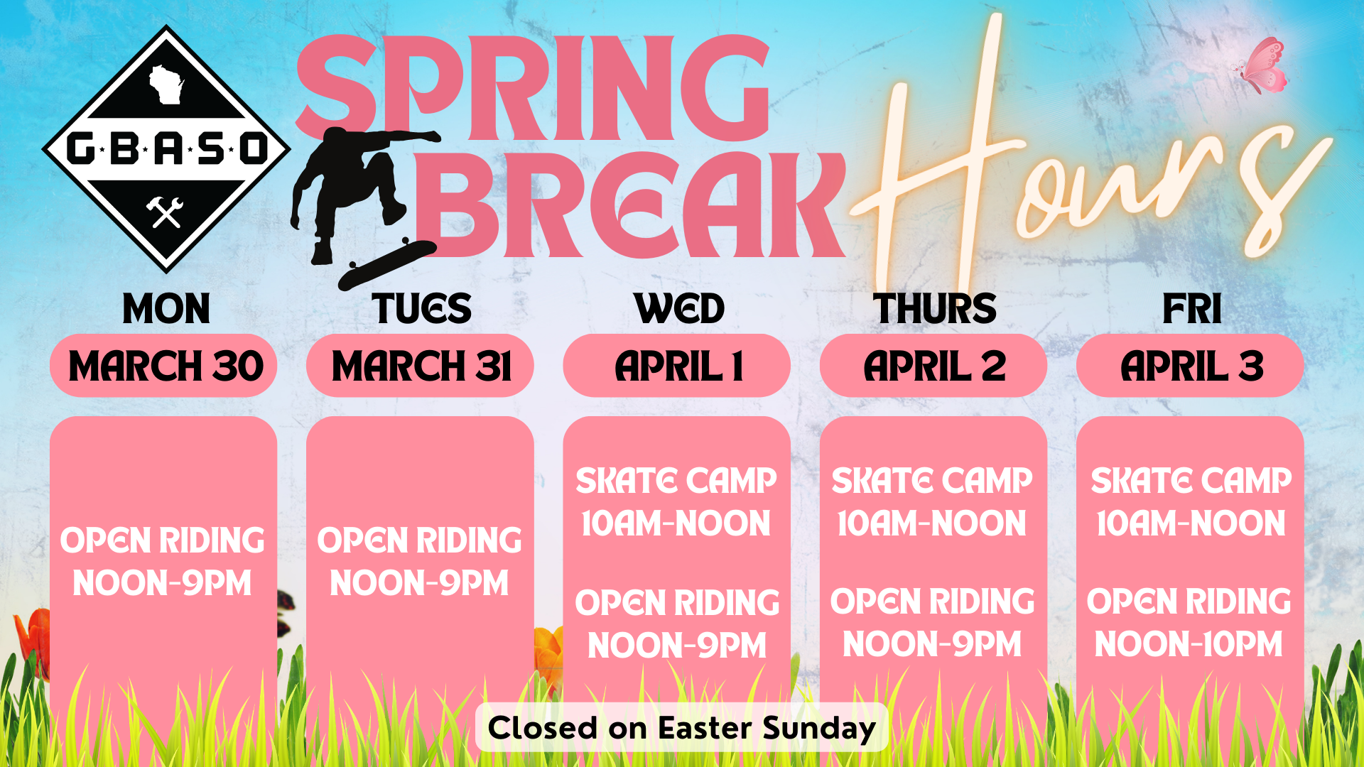 GBASO 2026 Spring Break Hours
